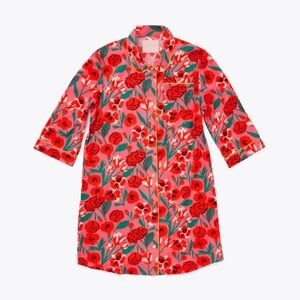 ban.do 3/4 Sleeve Leisure Dress - Pink Las Flores